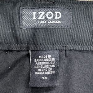 Izod golf classix black shorts